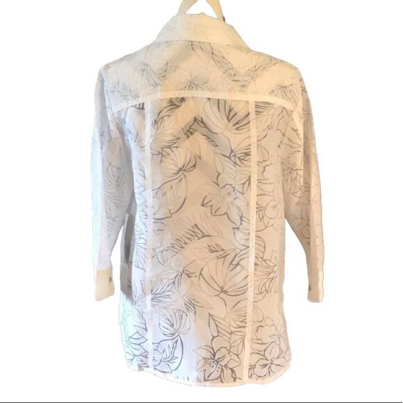 Southern Lady MEDIUM White NWT Blouse - Picture 3 of 5